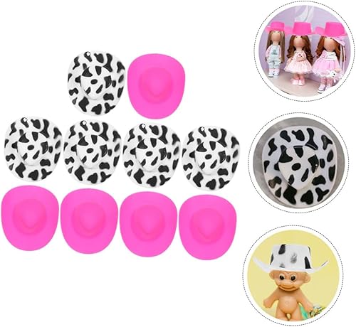 Miniatura 7 de Toyvian 20 gorras de juguete para decoración de fiesta, sombrero pequeño, sombreros de fiesta, pequeños sombreros de fiesta, muñecas pequeñas,