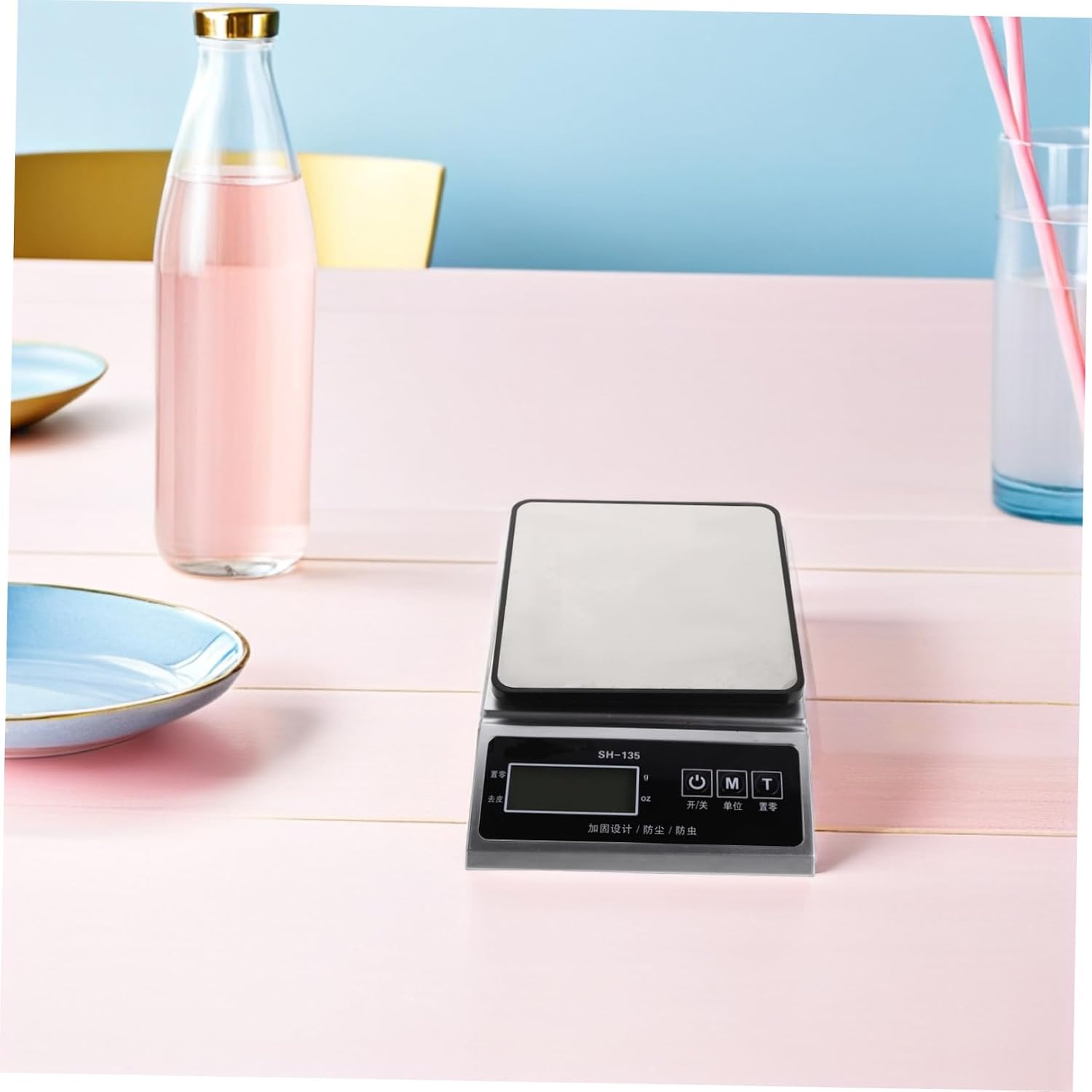 Zerodeko High Precision Digital Kitchen Scale Stainless Steel Food Scale for Baking Cooking Meal Prep with Tare Function for Beans and Home Use