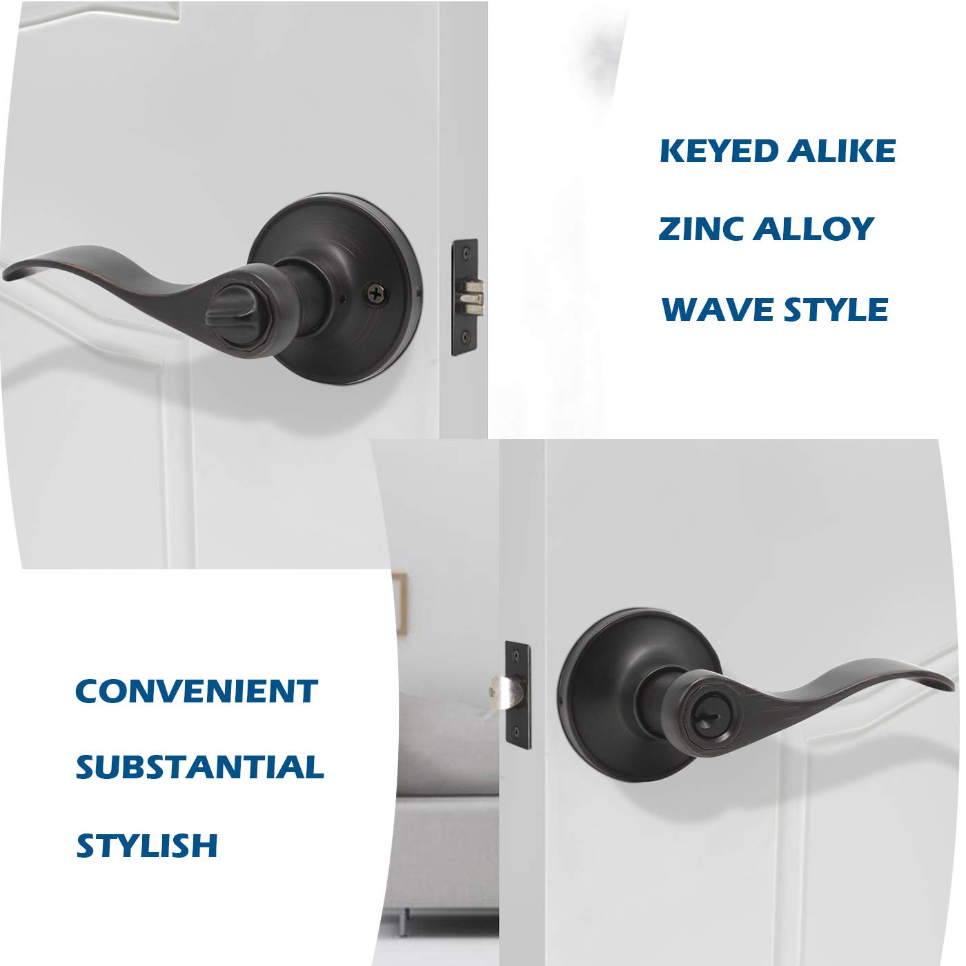 Hand Wave Lock Snapklik.com : Gobrico Oil Rubbed Bronze Keyed-Alike Entry Door Locks ...