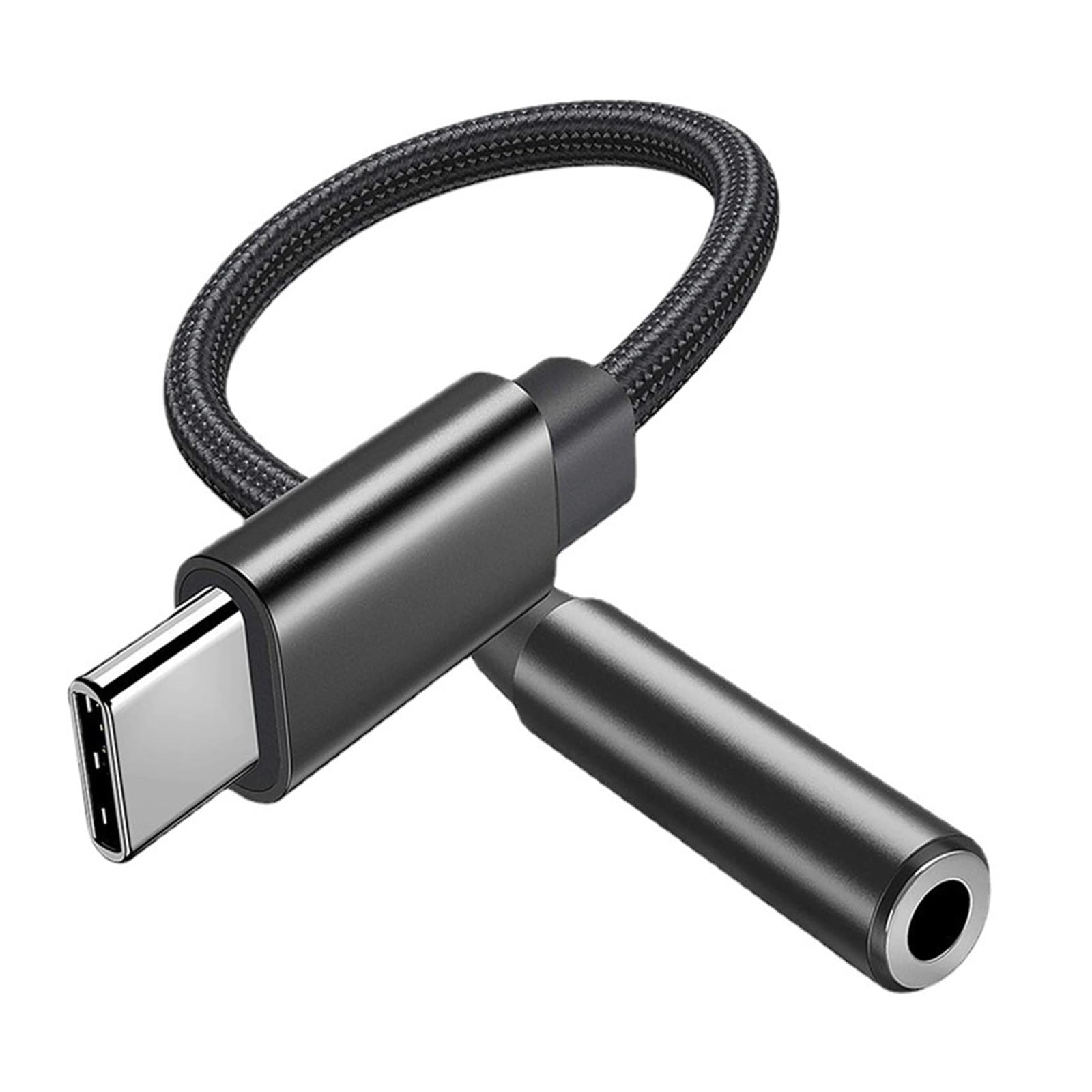 fexxkg Type C to 3.5mm Headphone Adapter for USB C Dongle Cable Cord Portable Adapter