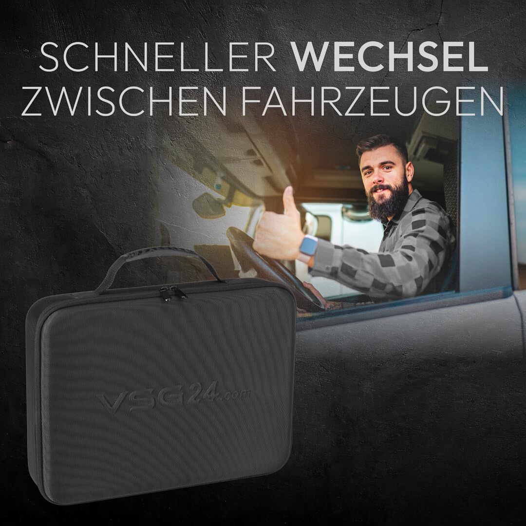 VSG24 Aufbewahrungskoffer Element HD für Rückfahrkamera Set, Hartschalencase für 7 Zoll Monitor, Kameras, Zubehör, Transport Schutz