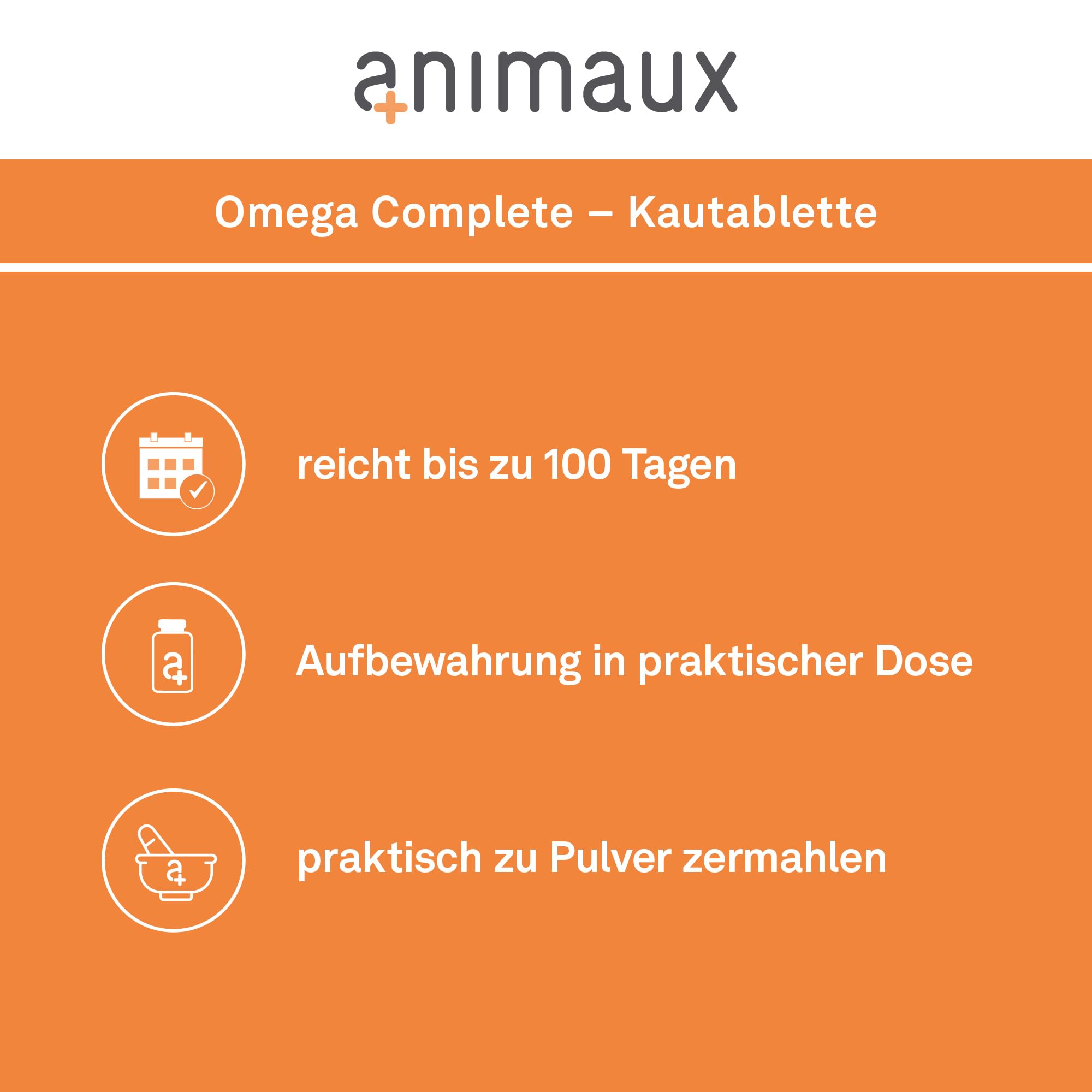 Omega 3-6-9 für Hunde – Immunsystem, Abwehrkräfte & Fell unterstützen | 50 Kautabletten mit essenziellen Fettsäuren für Stoffwechsel, Herz, Knochenaufbau, Haut & Fell | animaux Omega Complete