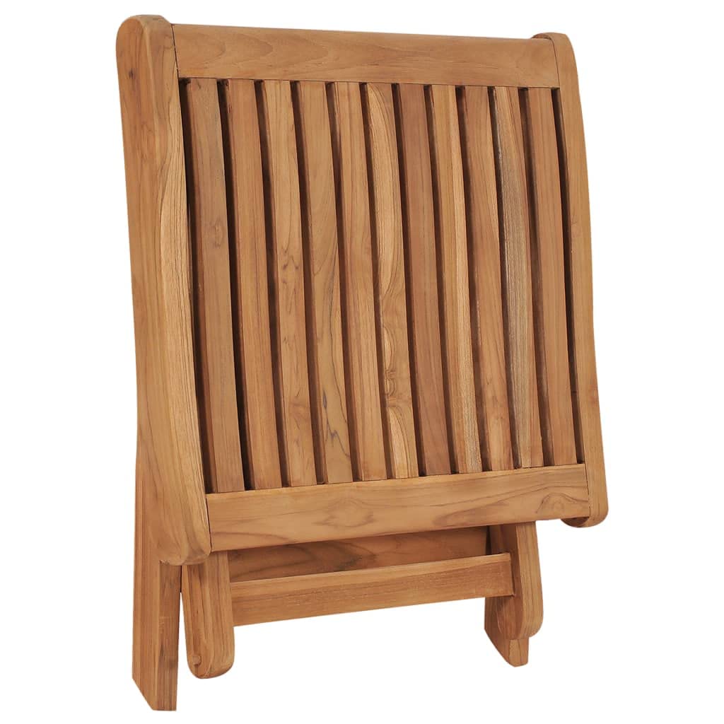 Składany podnóżek z drewna tekowego, 46,5 x 49 x 41,5 cm, odporny na warunki atmosferyczne, można układać w stos, do ogrodu, na taras, balkon, jako podnóżek, miejsce do siedzenia i stolik