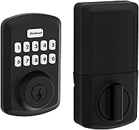 Kwikset Powerbolt 250 Matte Black Keypad Deadbolt - Keyless Entry Electronic Lock, 25 User Codes, Auto-Lock, Easy Install