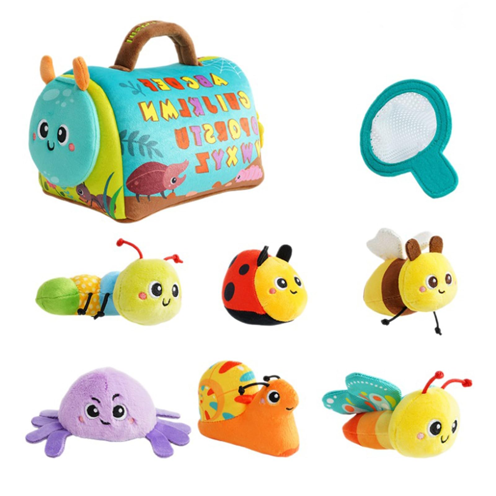 Lot de 6 figurines de créatures douces en peluche naturelle