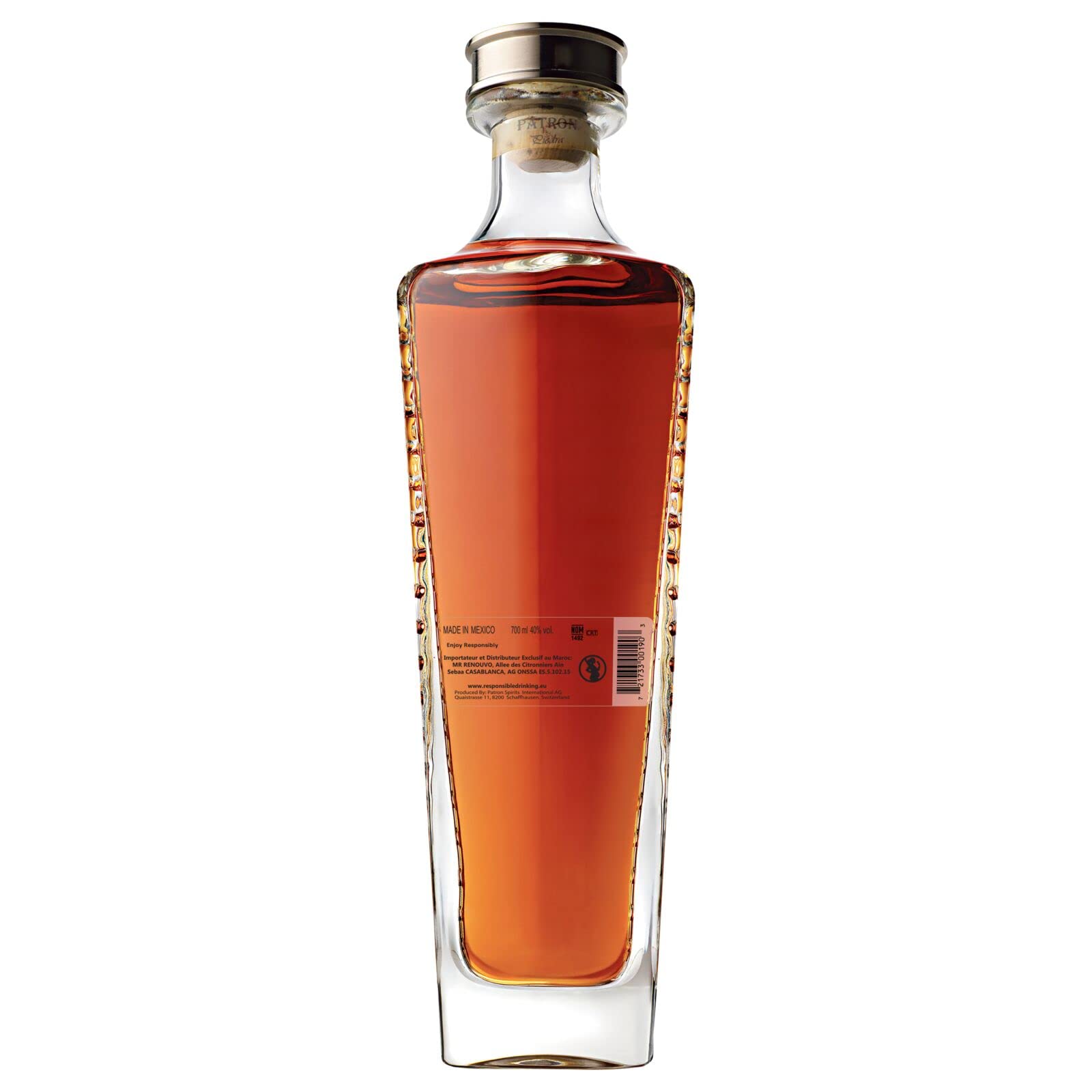 Gran PATRÓN Piedra Ultra-Premium-Tequila, 40% Vol., 70 cl/700 ml, aus 100 % besten blauen Weber-Agaven, in Mexiko in kleinen Chargen handdestilliert
