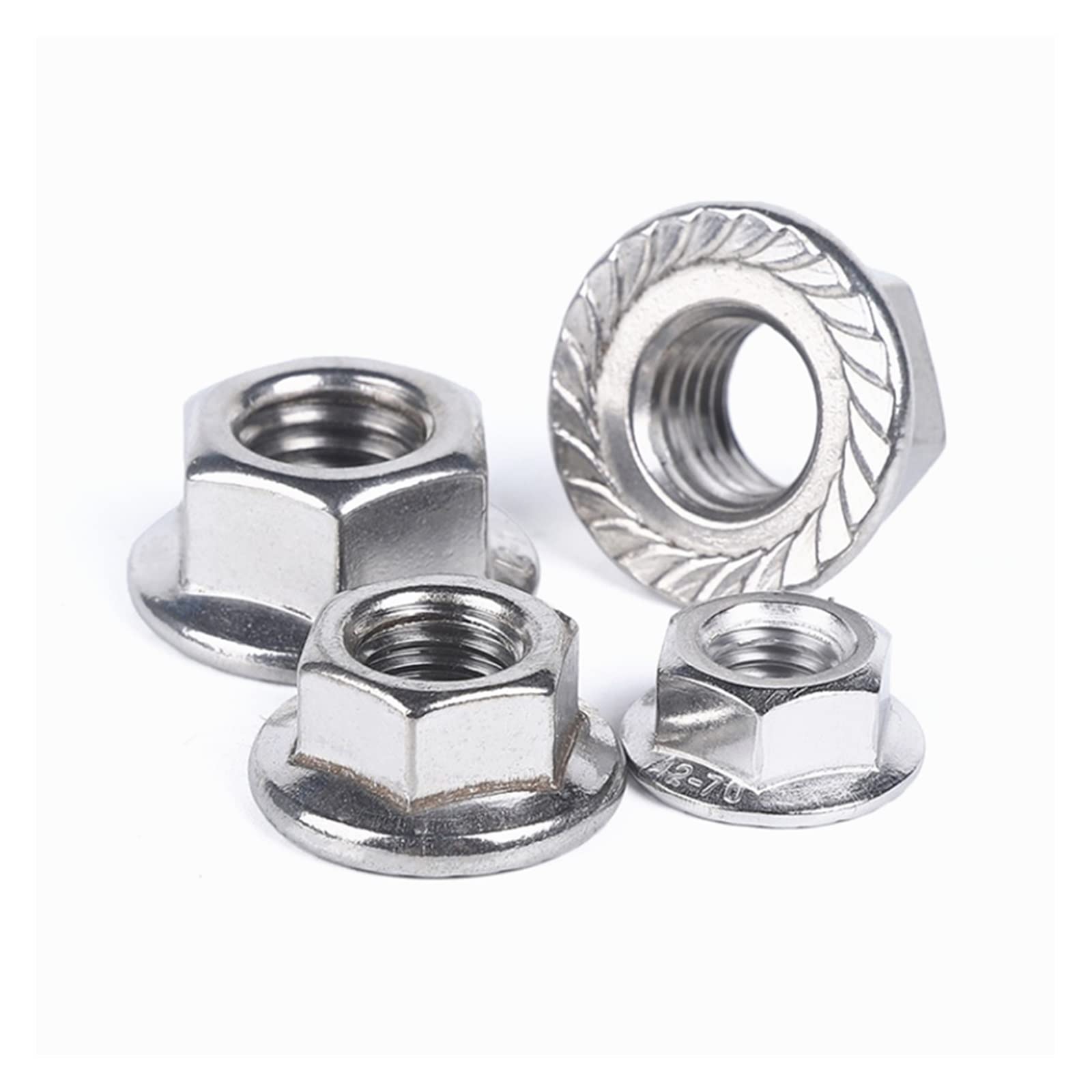 50 Bulloni A Flangia Inox M8-1.25x25 + 50 Dadi - M8x25 Mm - Rivercity Fastener