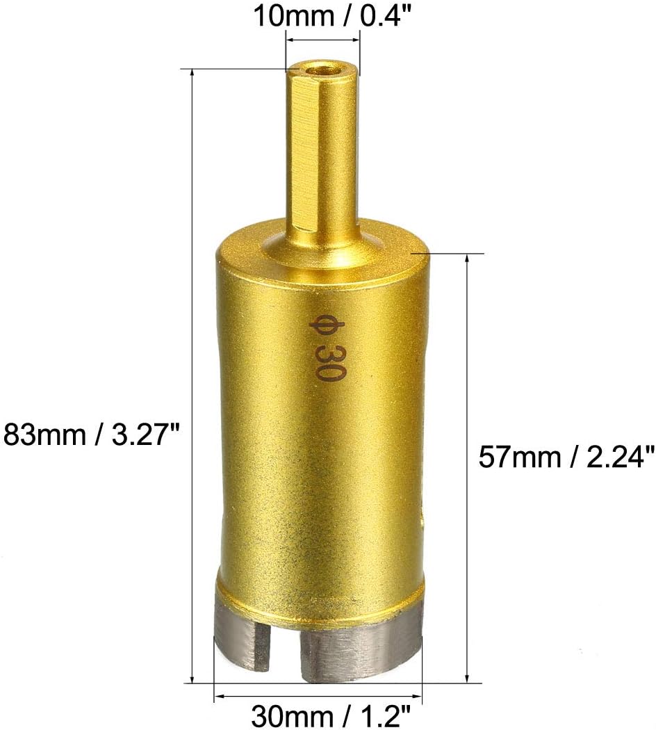 sourcing map 30mm Dry/Wet Hole Saws Diamond Core Drill Bit for Concrete Brick Block Stone Masonry Tile Glass - Image 5