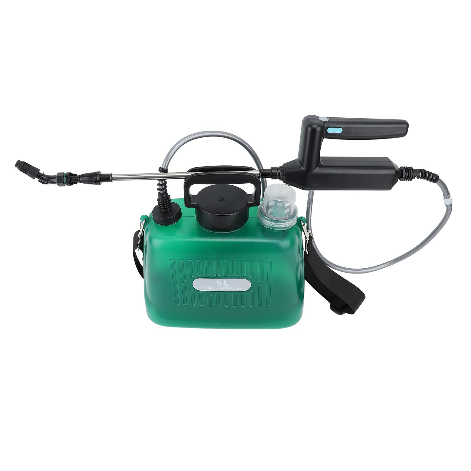 HEEPDD Pulverizador de Jardín Portátil para Control de Malezas, Lavado de Autos, Limpieza de Patios, Operación Automática, 4 Boquillas para Propietarios de Viviendas, Jardineros, Pulverizador (Green)