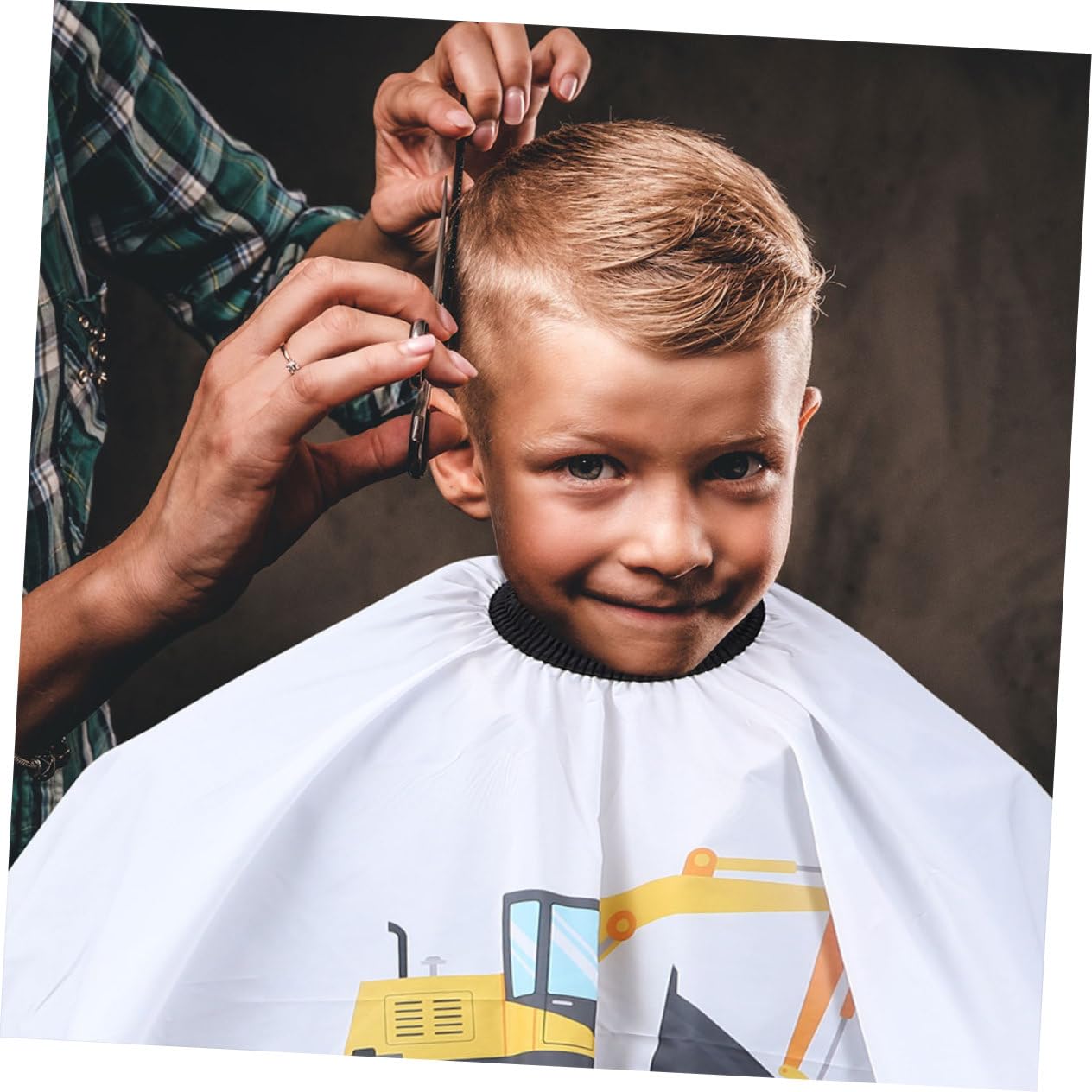 PACKOVE Mantellina Parrucchiere per Bambini e Leggera Motivo Cartone Animato Adorabile per Uso a Casa o Salone di Bellezza