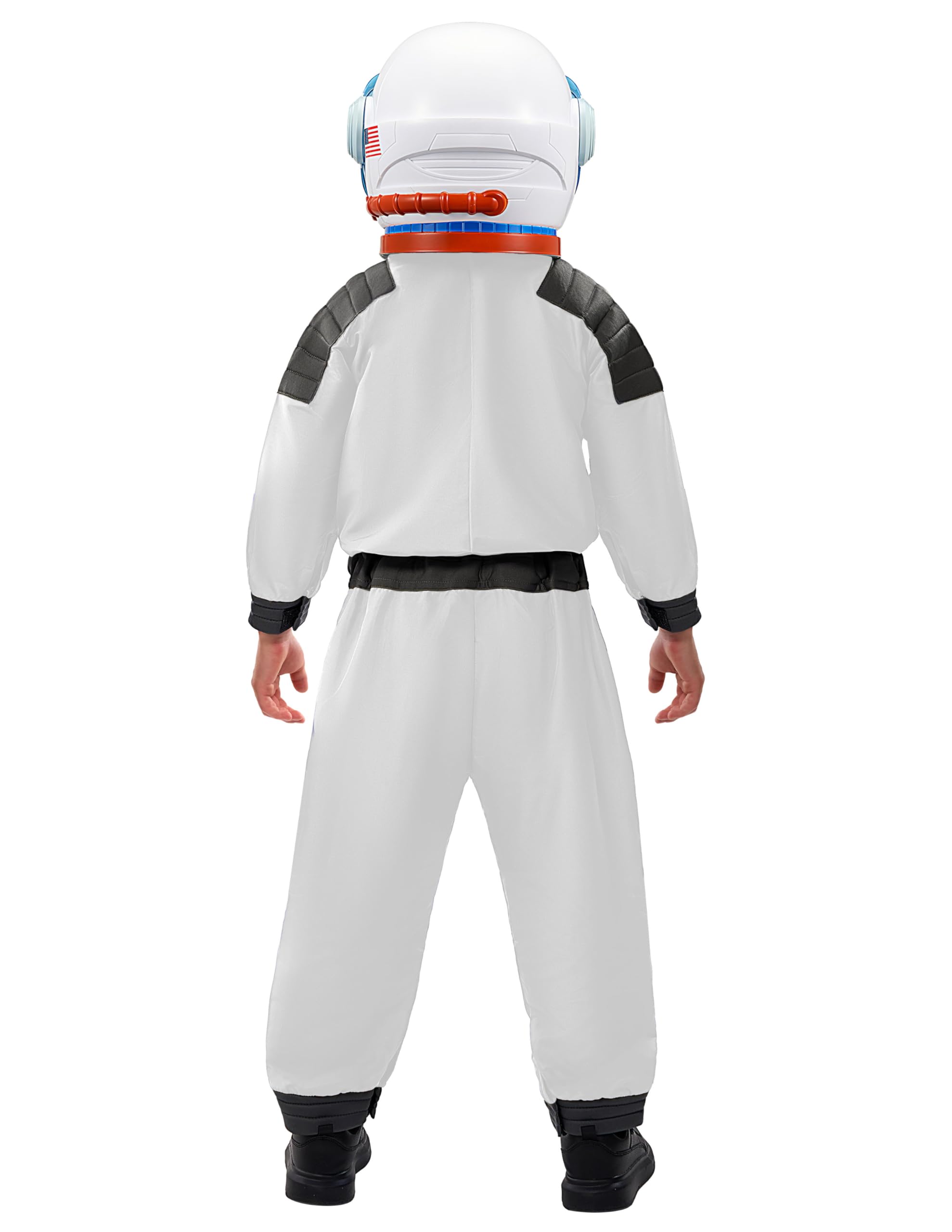 Spooktacular Creations Kostium astronauty z kaskiem, kostium astronauty w stylu vintage, kostium dla dzieci, przebranie lotnika dla dzieci, unisex, na imprezę tematyczną Halloween, biały, 3T