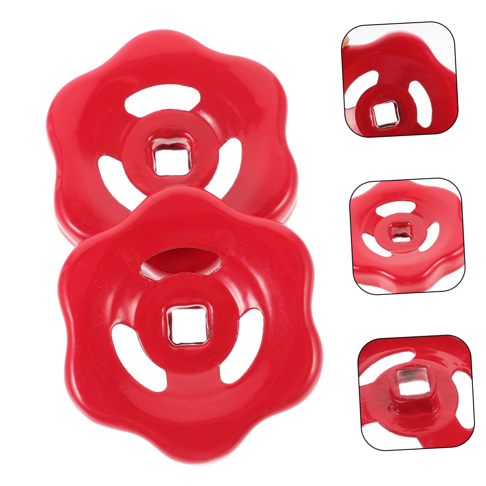 NAMOARLY 2pcs Cast Iron Valve Handle Cast Hand Wheels Water Spigot Handle Gate Handle Replacement Wheel Handle Cast Shutoff Handle Shutoff Hand Wheel Hose Handle Wheel Gate Wheel Red