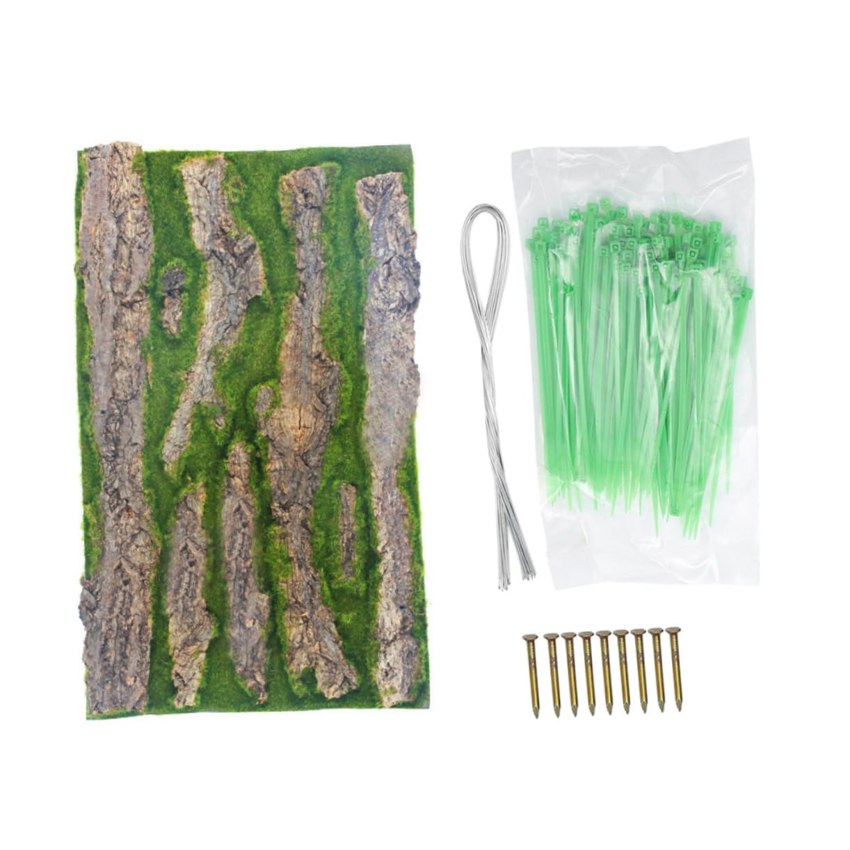 FUNOMOCYA 1Set Imitated Bark Decorative Board for Fish Tank Background Natural Look Aquarium Decoration for Reptile Cage Easy Placement No Maintenance Creates Healthy Habitat for Pets