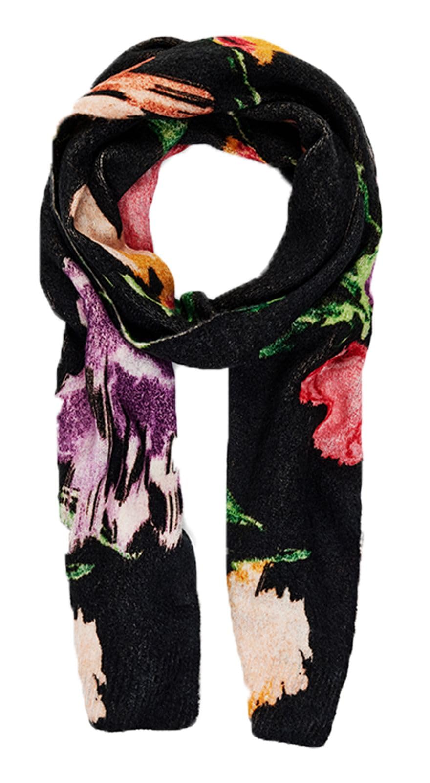 Desigual bufanda Accessories Fabric Long Scarf Black colorido