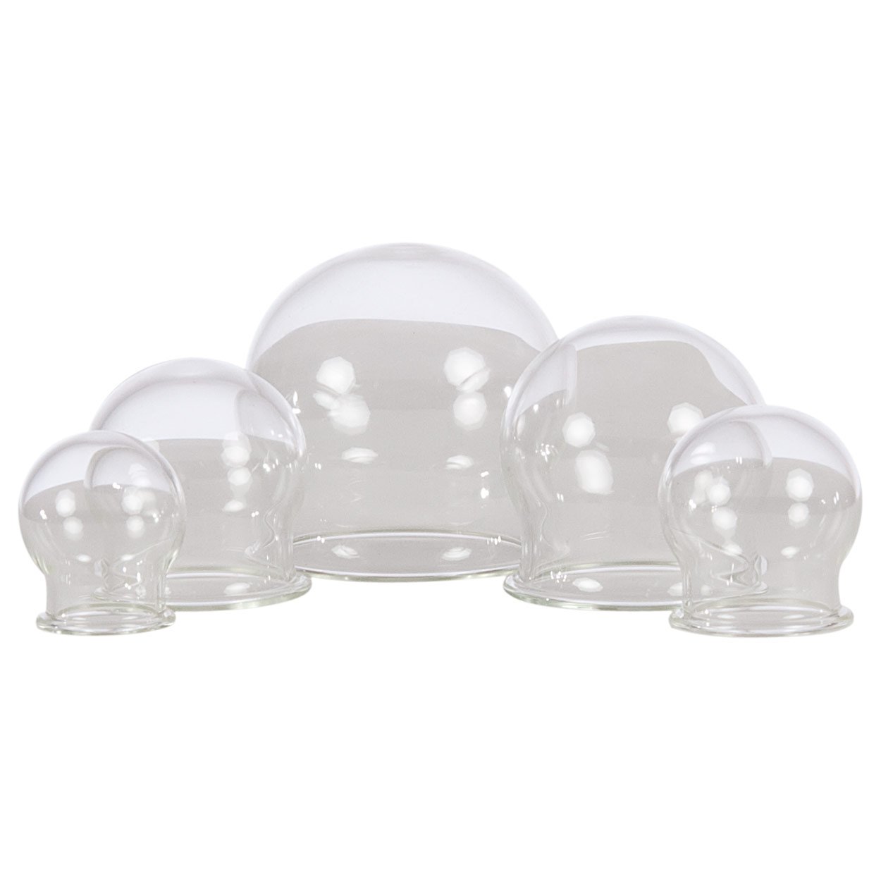 Sport-Tec Schröpfgläser 2,5-6,5 cm, 5er Set, Schröpfglas Set, medizinisch Schröpfen