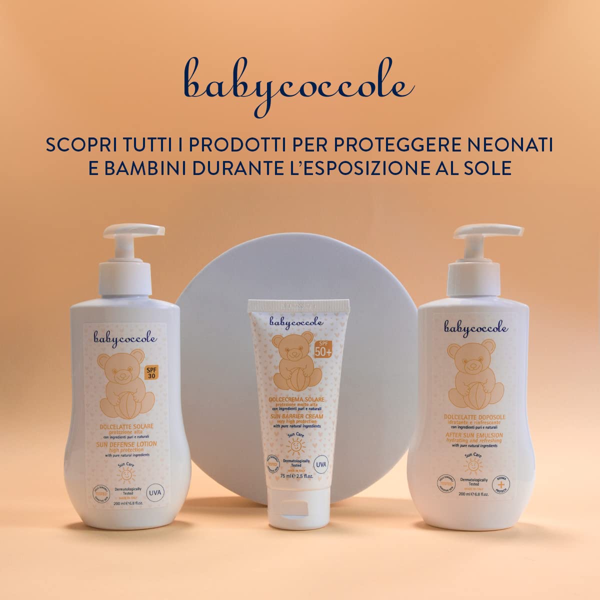 Babycoccole DOLCE LATTE DOPOSOLE per Bambini. Idratante e rinfrescante. Ingredienti Puri e Naturali di Origine Vegetale. Rapido assorbimento. Dermatologicamente Testato, per pelli sensibili - 200ml