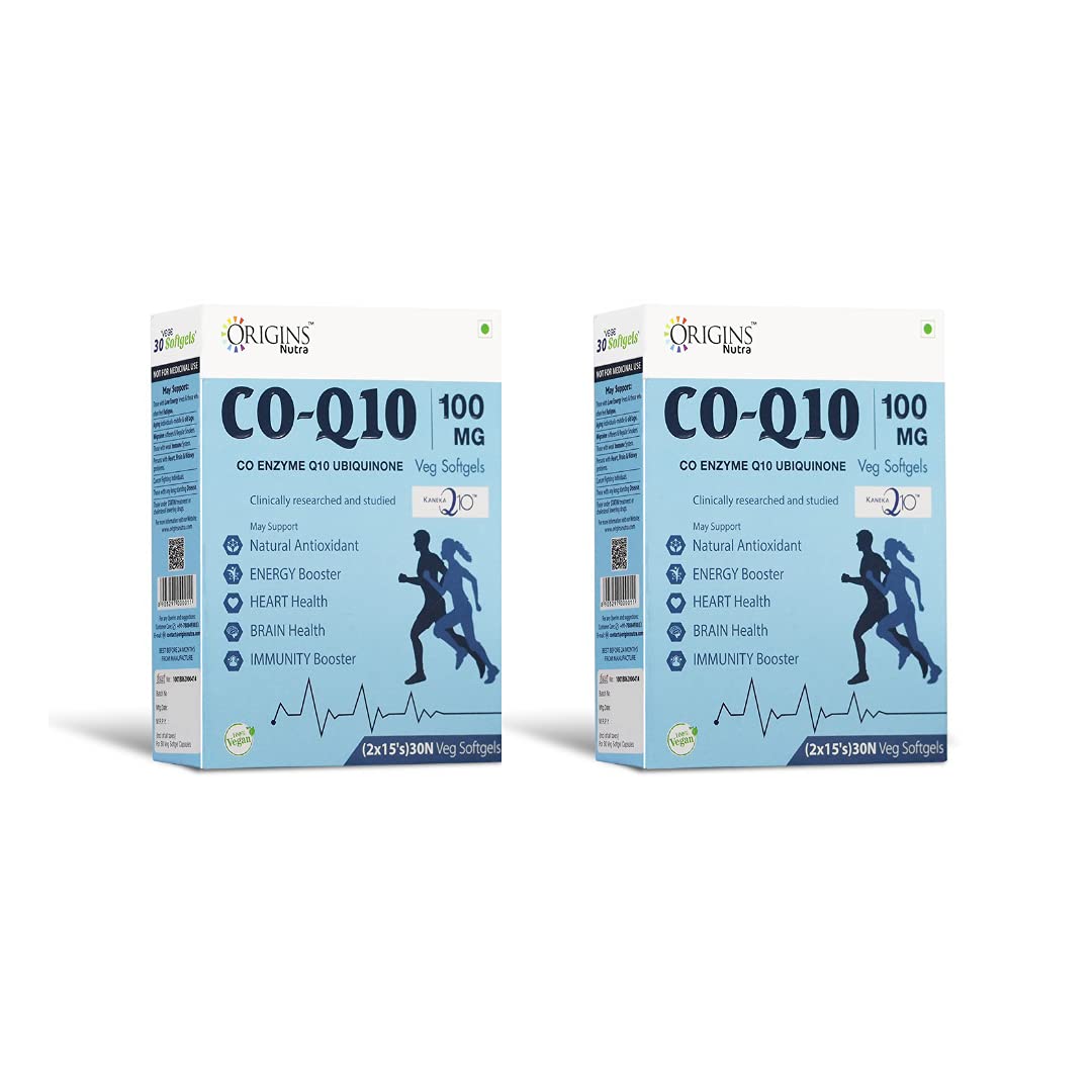ORIGINS NUTRA Coq10 100Mg, Energy Booster, Relieves Fatigue, Supports