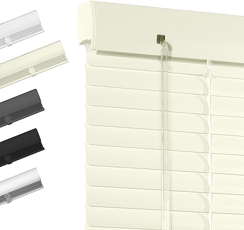 Boolegon Persianas de aluminio inalámbricas de 1 pulgada con filtro de luz, persianas horizontales anti-UV, impermeables, de metal, para oficina y