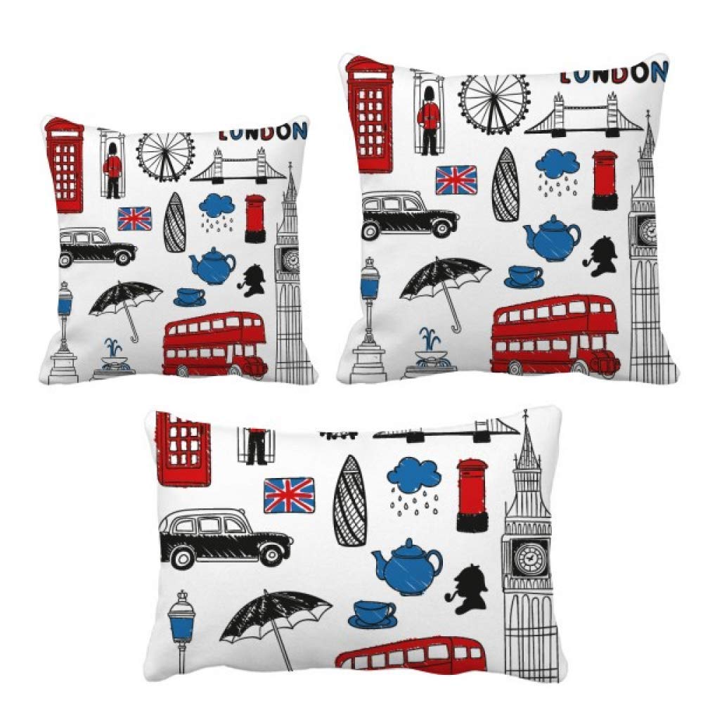 Housse de coussin London Big Ben Booth en tissu carré pour le canapé