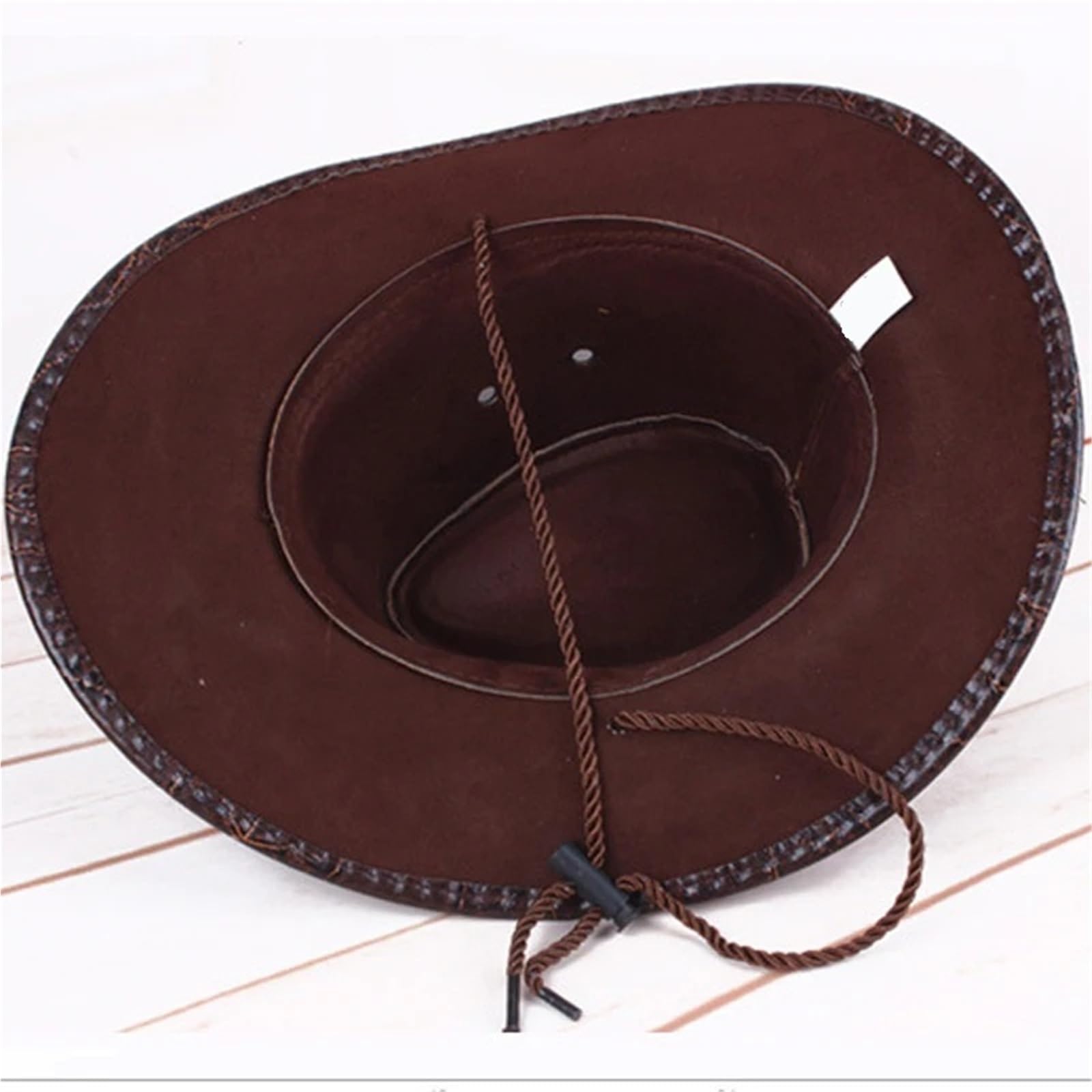 Cappello Da Cowboy Grande Uomo In Pelle PU, Donna, Visiera Esterna, Berretto Traspirante Unisex