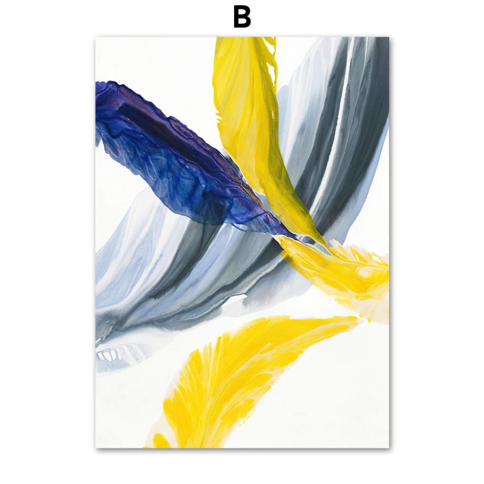 絵画　北欧アート　キャンバス Amazon.co.jp: 壁アートキャンバス絵画北欧モダンカラーインク抽象羽
