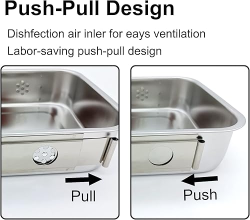 Miniatura 5 de Bandejas quirúrgicas médicas y 3 piezas de herramientas dentales de acero inoxidable para instrumentos dentales, bandeja organizadora de placas de