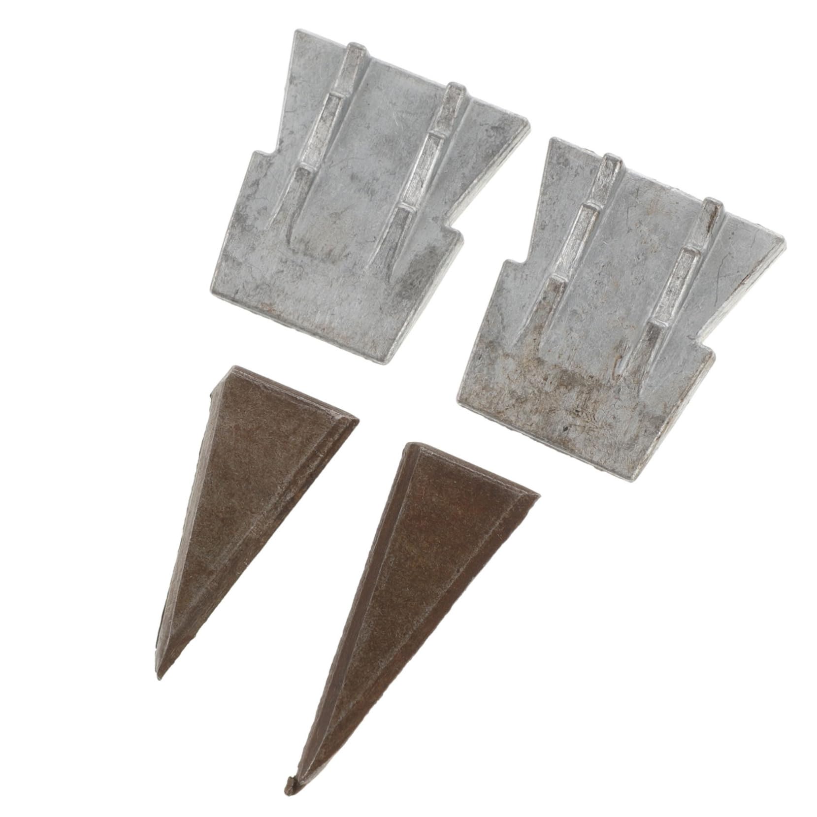 Operitacx 4 Set Installare Zeppe Rinforzate Cuneo Per Cunei Cuneo Spaccalegna Scissione Bushcraft Cuneo A Forma Di Cono Cuneo Di Ricambio Per Martello Ferro Da Stiro Argento 4 Pezzi*4