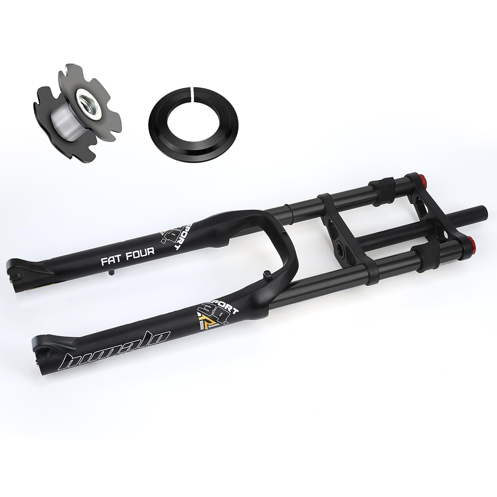 Fourches À Suspension Vélo 26 Pouces 4.0 Fat Bike Fourche Avant Droite Une Descente Vélo Montagne Fourche VTT 1-1/8 Frein À Disque Fourche Pneumatique Voyage 170mm Fourche Avant Vélo Électrique BMX 28