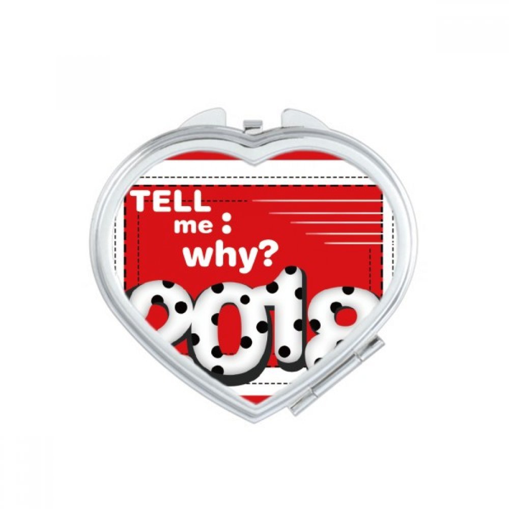 Miroir de poche compact mignon pour retouches maquillage au quotidien design Tell Me Why