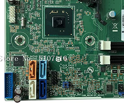 SATA ports and front panel headers on the NovaNic H-JOSHUA-H61-uATX motherboard