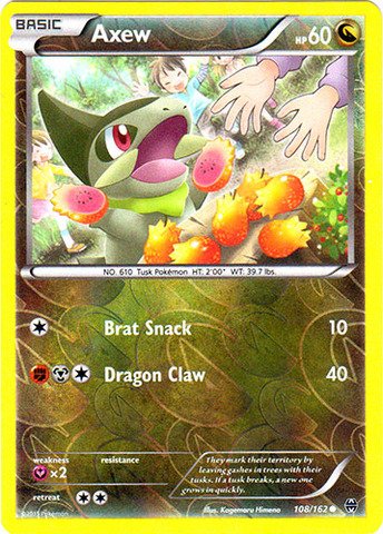 Pokemon - Axew (108/162) - XY Breakthrough - Reverse Holo : Amazon