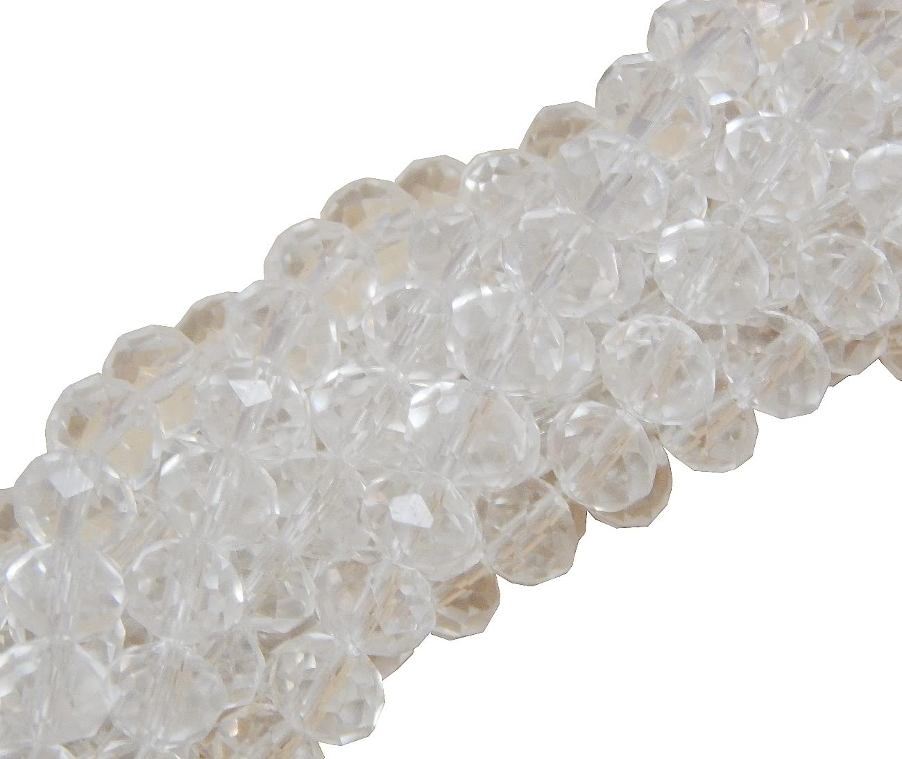 Lot De 65 Perles En Cristal Tchèque Champagne De 3/4/6/8 Mm