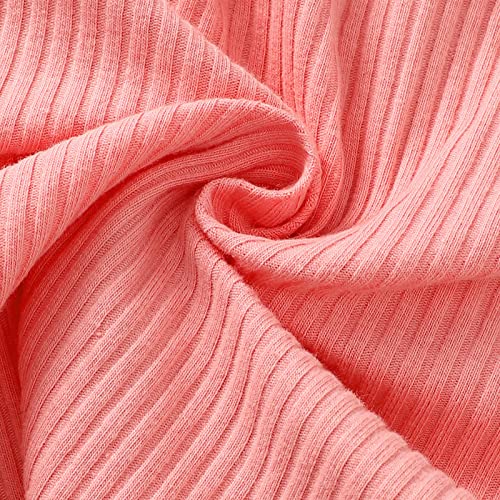 Medrespiria Infant Girl Summer Cartoon Print Short Sleeve Hoodie Tops And Suspender Dress Slip Dress 2Pc Set Mom And Toddler Matching Clothes (Pink, 6-9 Months) #TOP3