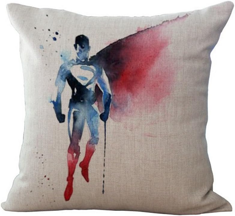 Super Heroes X Men Thicker Cotton & Linen Pillowcase Decorative Throw Pillow Cover (superman)