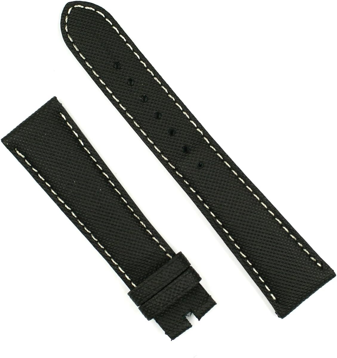 White Stitch Watch Band Strap - Large 
