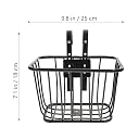 Bicycle Bike Front Handlebar Basket with Hooks Black for Commuting Universal gallery image