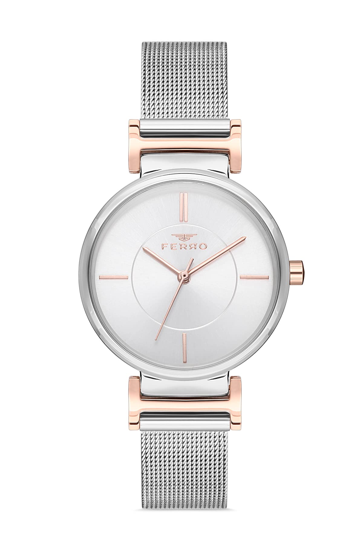 Ferro Aversa Analog White Dial Womens Watch-F40084C-E (B09RPF8G8Z) Amazon Price History, Amazon Price Tracker
