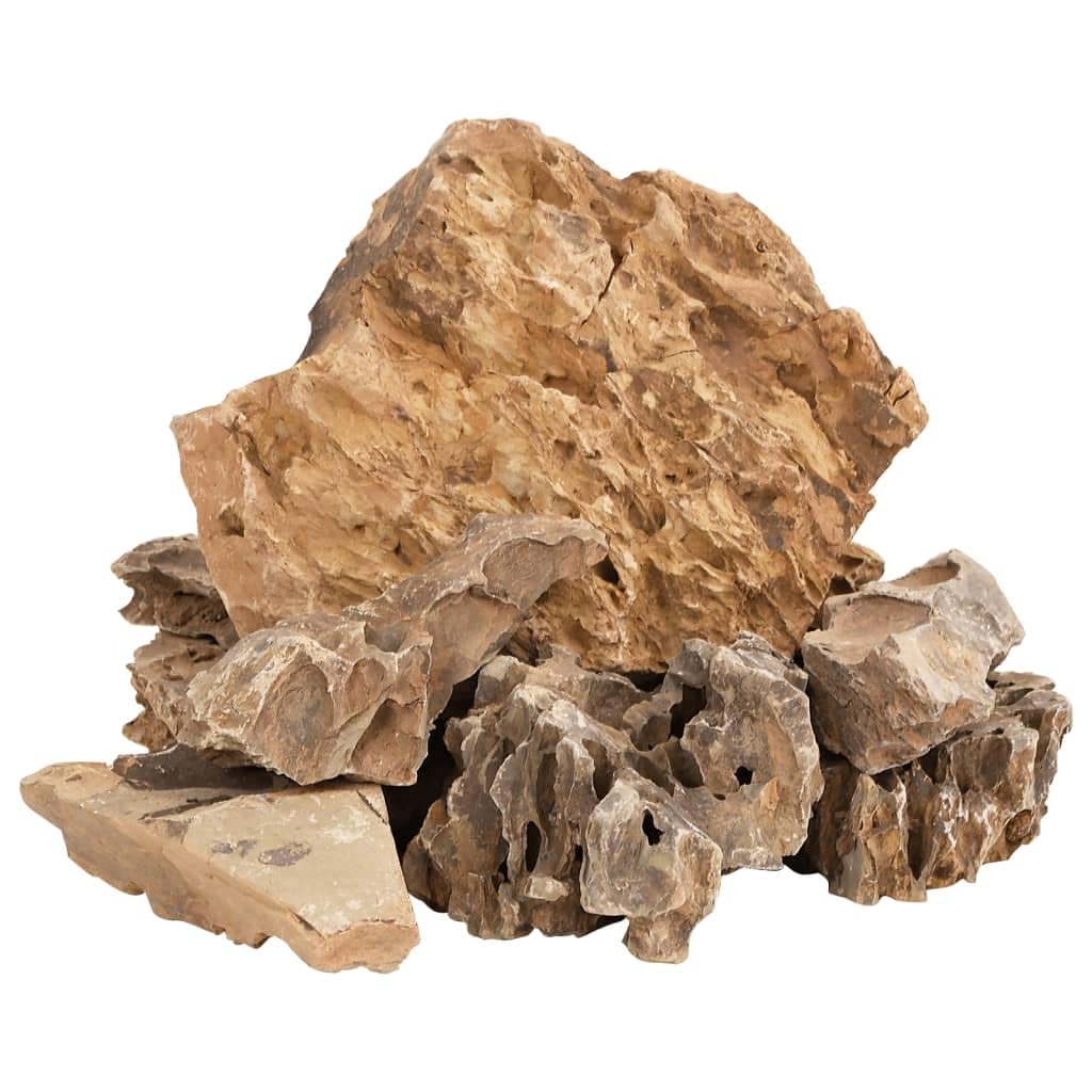 vidaXL Dragon Stones, Natural Rock for Unique Aquascapes in Any Freshwater Aquarium & Terrarium, Dragon Rock for Decor, Aquarium Stone, 25 kg Brown
