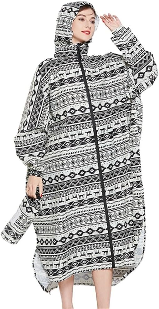 Long Rainwear Raincoat for Men and Women, Waterproof Poncho, Elastic Cuffs, Rain Coat, Trench, Big Size, XXL (Color : GRAY, Size : XX-Large)