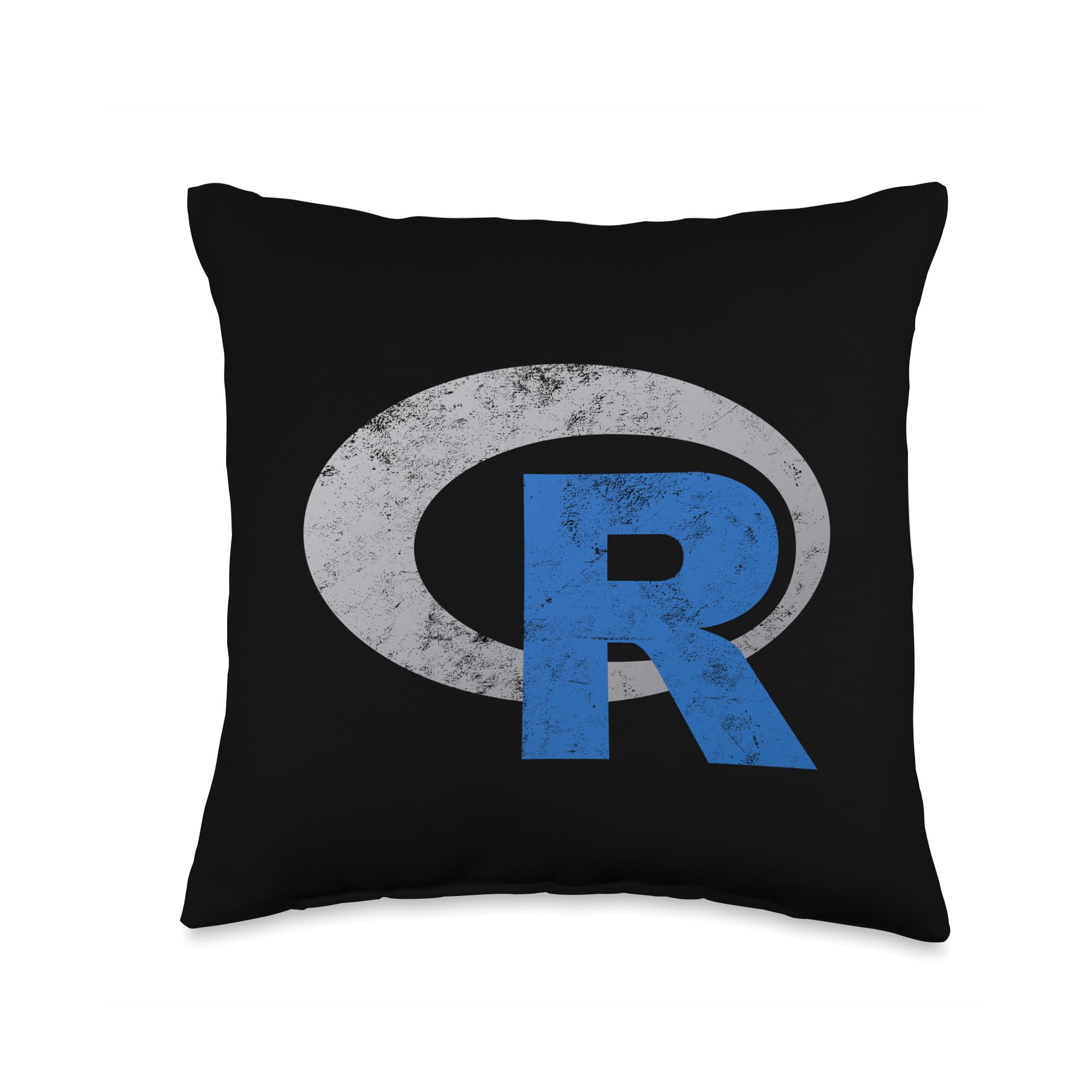 R Logo Programming Vintage Data Science Statistics Throw Pillow