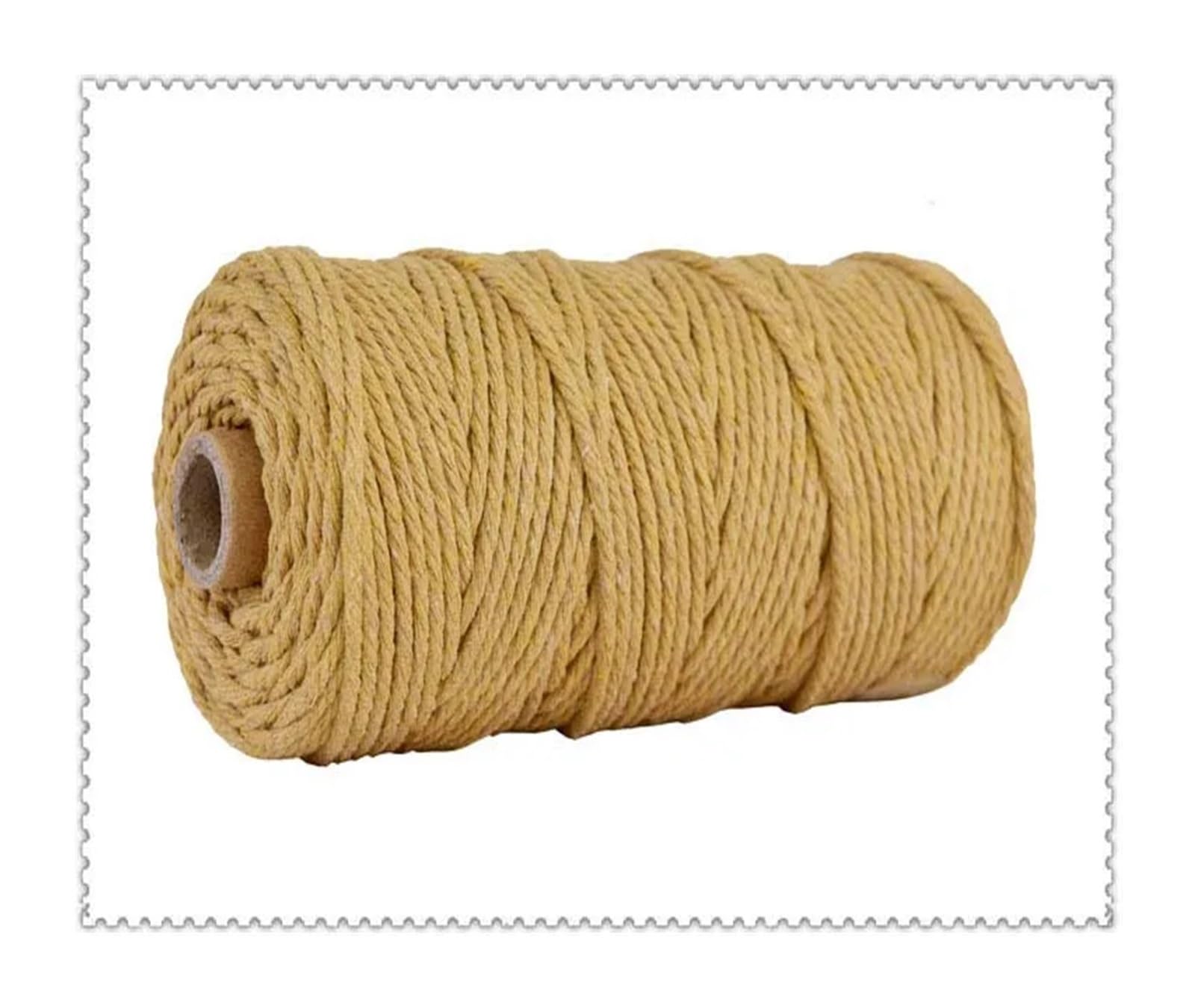 Lina, pleciona lina, Lina bawełniana makrama 3mm 100% bawełna Multicolor 110 jardów DIY dekoracje ślubne domu(Coffee-3)