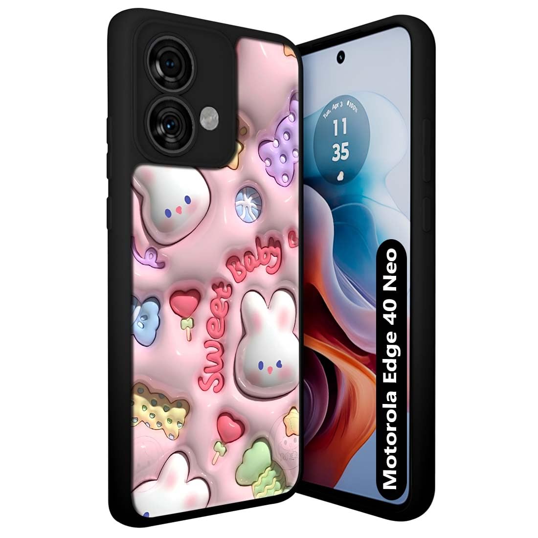 Fashionury Luxe Back Cover Case for Motorola Edge 40 Neo Designer Hybrid Armor Shockproof Protection Hard Back Soft Sides Back Case Cover for Motorola Edge 40 Neo (Plastic + Black TPU) -L2008 (B0D7F5GFWP) Amazon Price History, Amazon Price Tracker