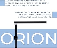 Vista 2 de Orion Nano LED - Luz de acuario delgada y ajustable para tanque de peces con atenuación de 4 etapas, luz de acuario para plantas y peces