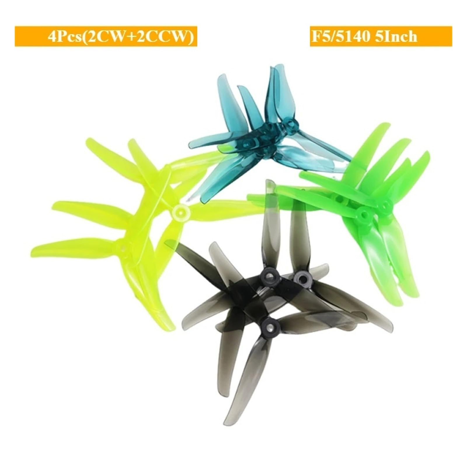 5140 5 cali FPV Tri-Blade śmigło CW CCW 4 szt. do drona wyścigowego 5" (4 szt. F5 Green)