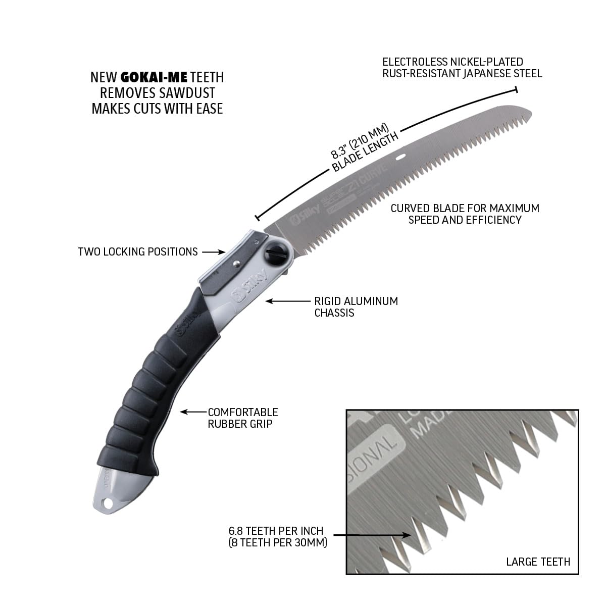 Silky Professional Series Super Accel 21 Curve Folding Hand