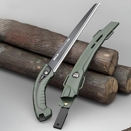 パワフル家庭用のこぎり高級木工ハンドソ鞘付剪定鋸 鞘入鋸 270o 剪定用ノコギリ 替刃式のこぎり 木工切断 枝切り用 ガーデンツール 木材・生木・プラスチック用