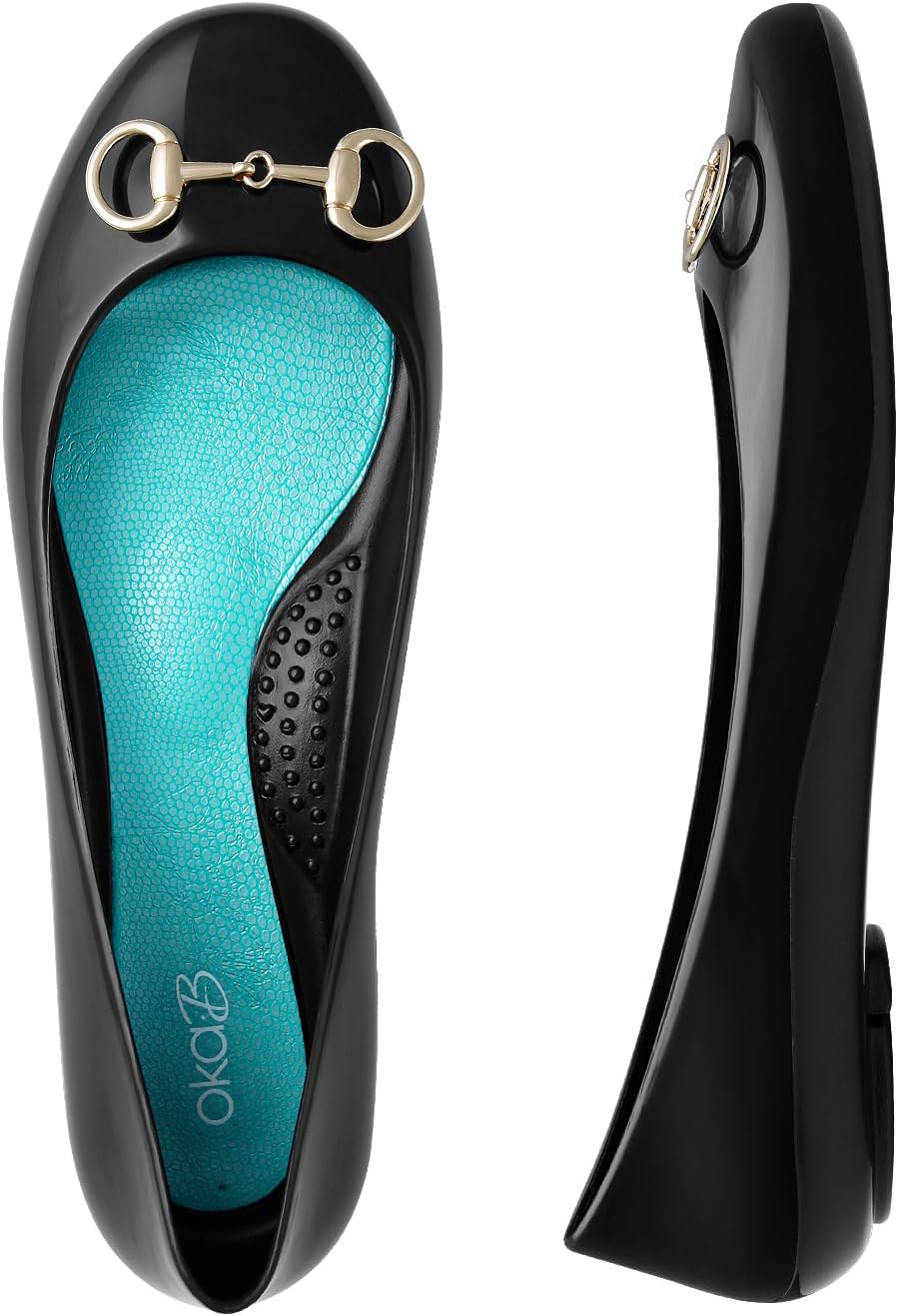 Oka-B Women's Taylor Dash Flats - Gold Metal Horse Bit Charm