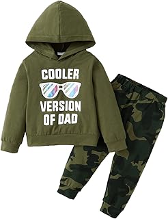 DISAUR Toddler Boy Clothes Baby Outfits, Little Boys Summer Letter Printed Short Sleeve With Pants 2PCS Clothing Set(1-5T)
