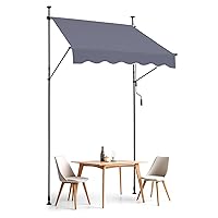 VEVOR Tenda da Terra Retrattile 150 x 120 cm Tenda Manuale con Manovella
