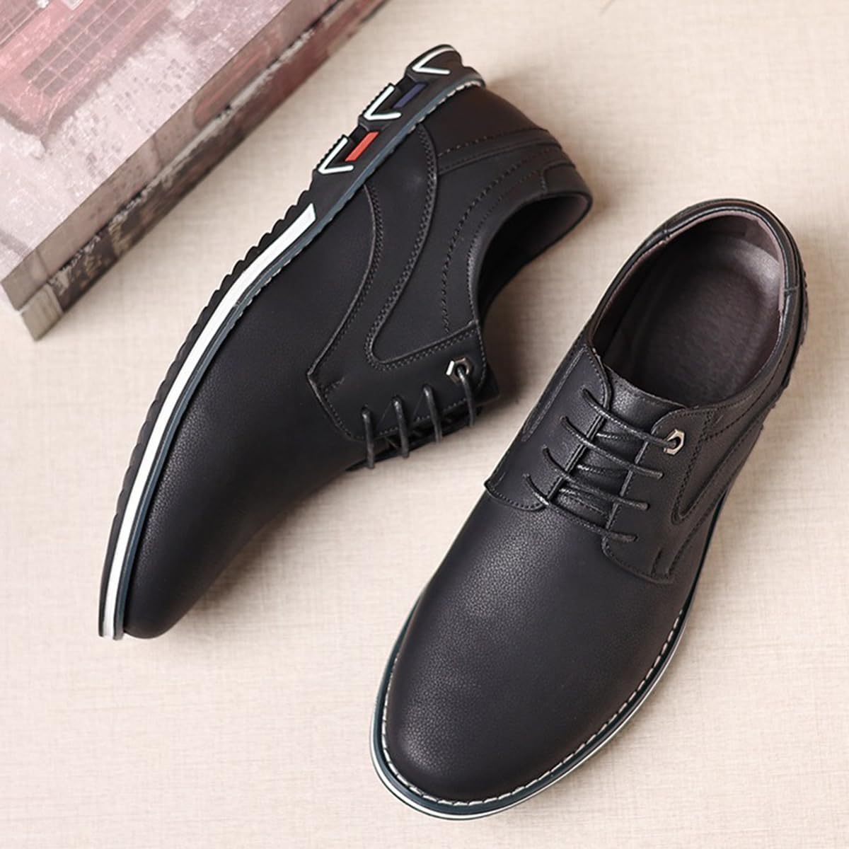 Business Derby Herren Oxford Hochzeit Schuhe Klassischer Anzugschuhe Schnürhalbschuhe